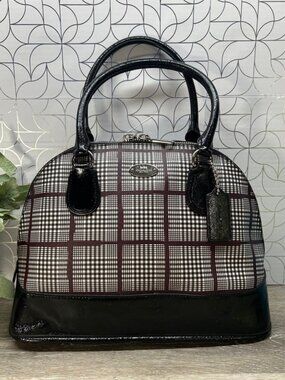 Coach Plaid Dome Satchel
